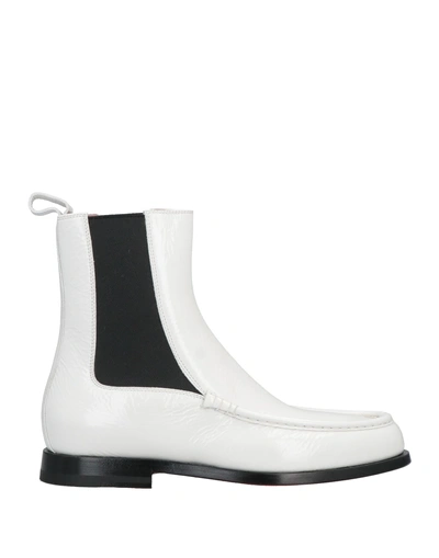 Santoni Ankle Boots In White