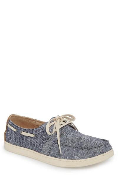 Toms Men's Culver Chambray Boat Shoes In Canvas Embroidered Whale