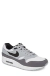 Nike Air Max 1 Sneaker In White/ Black/ Grey/ Gun Smoke