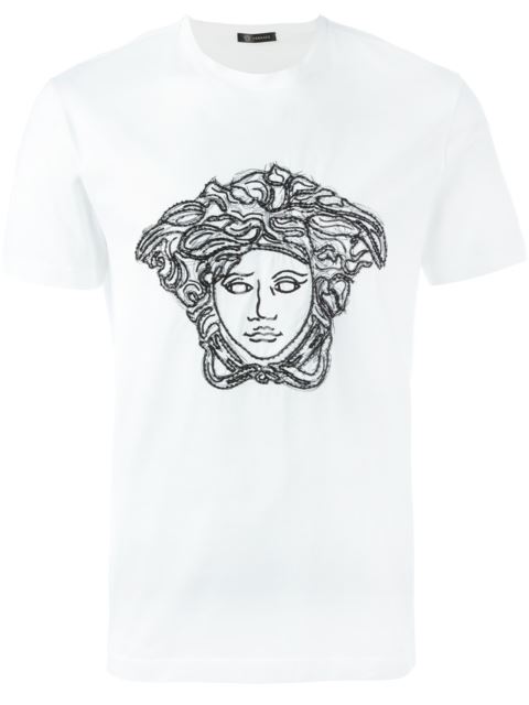 Versace Threaded Sequin 'medusa Head' T-shirt | ModeSens