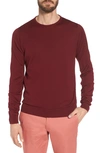 John Smedley Crewneck Sweater In Burgundy Grain