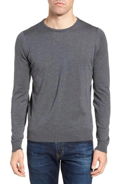John Smedley Crewneck Sweater In Charcoal