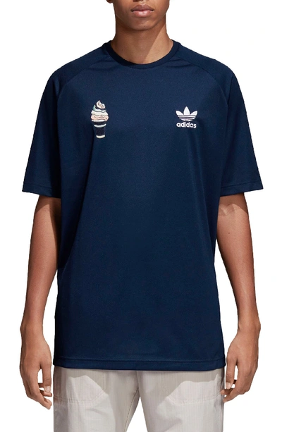 Adidas Originals Ice Cream Football Raglan-sleeve T-shirt In Collegiate  Navy | ModeSens