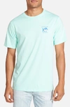Southern Tide Short Sleeve Skipjack T-shirt In Heathered Ocean Channel