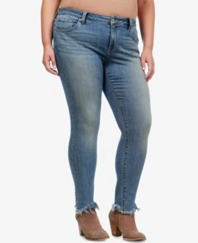 Lucky Brand Trendy Plus Size Ginger Frayed Skinny Jeans In Thoreau