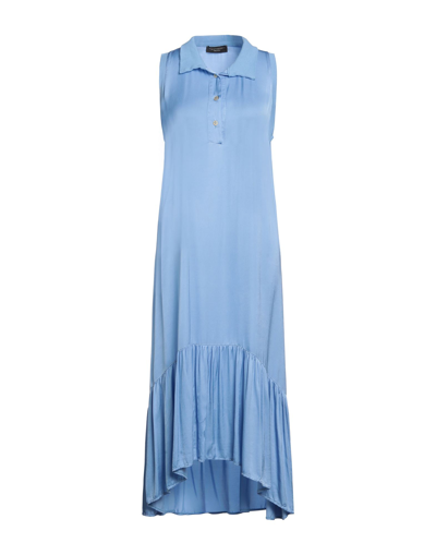 Angela Mele Milano Midi Dresses In Blue