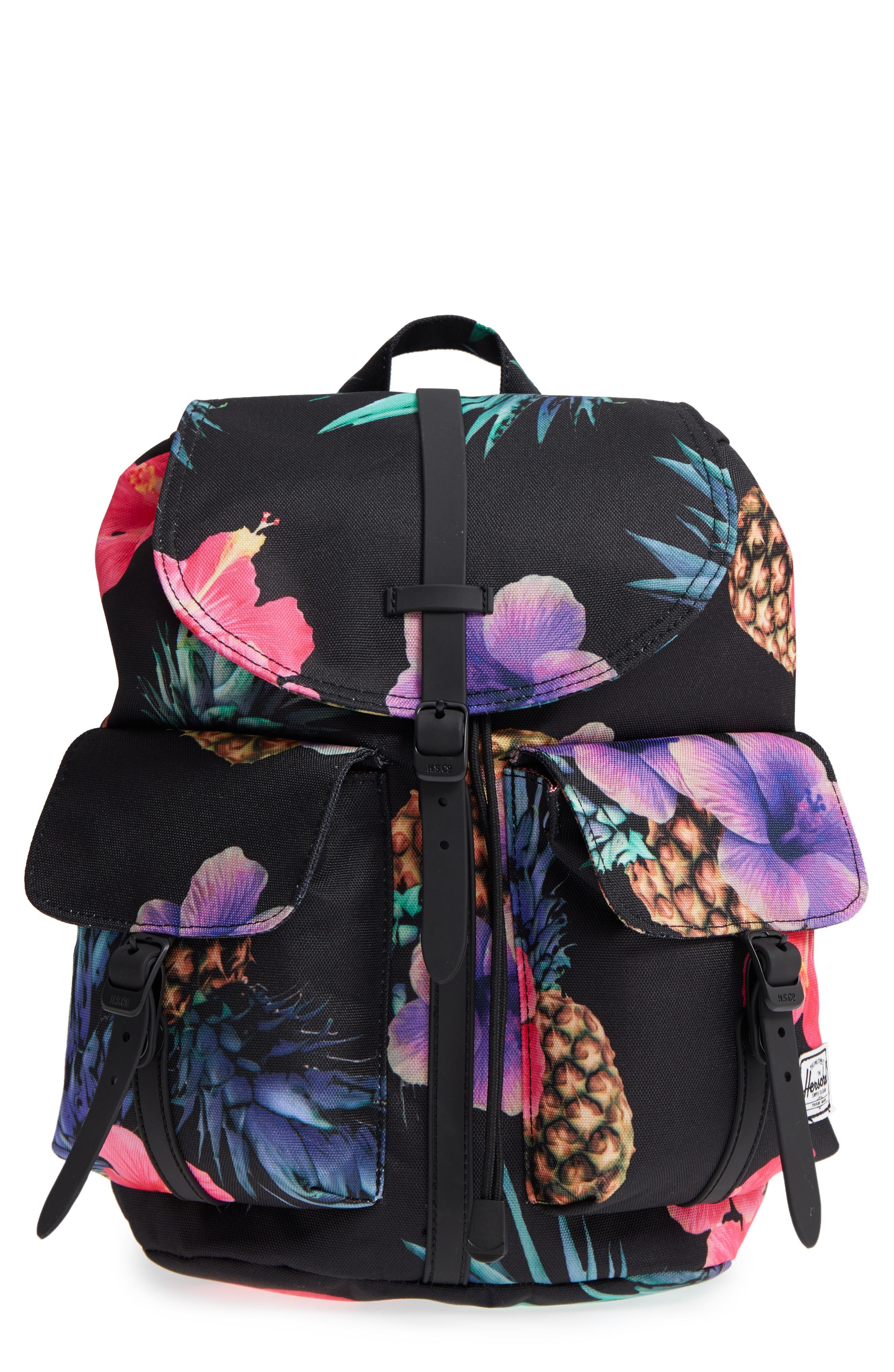 herschel black pineapple backpack