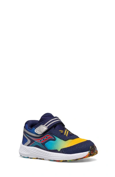 Saucony Kids' Ride 10 Jr. Sneaker In Blue/ Yellow