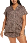 Nordstrom Moonlight Eco Short Pajamas In Brown Brownie Animal Prints