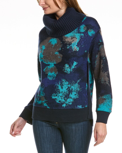 Aldo Martins Wool-blend Cowl Sweater In Blue