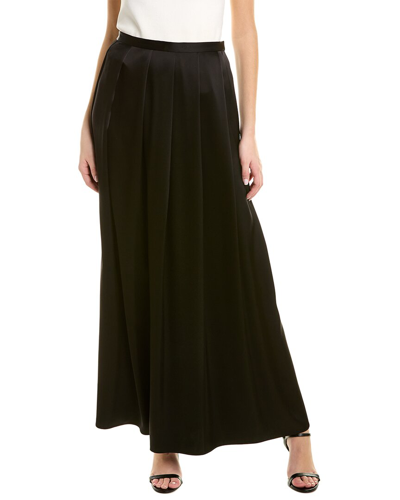 St John Liquid Satin Skirt In Black