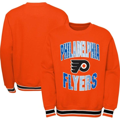 Outerstuff Kids' Youth Orange Philadelphia Flyers Classic Blueliner Pullover Sweatshirt