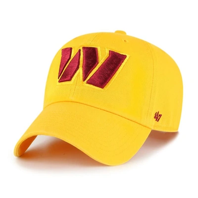 47 ' Gold Washington Commanders Clean Up Adjustable Hat