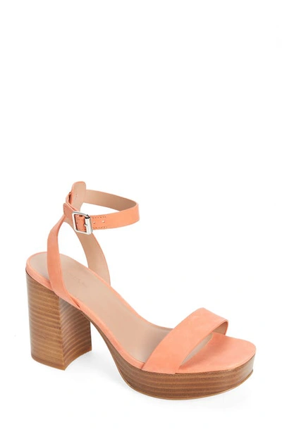 Nordstrom Anita Ankle Strap Platform Sandal In Coral Orange