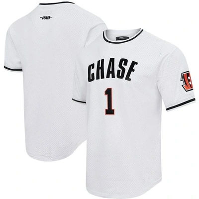 Pro Standard Men's  Ja'marr Chase White Cincinnati Bengals Mesh Player Name And Number Top