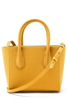 Dagne Dover Signature Petite Coated Canvas Tote - Yellow In Sol