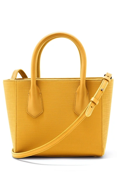 Dagne Dover Signature Petite Coated Canvas Tote - Yellow In Sol