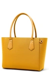Dagne Dover Signature Classic Coated Canvas Tote - Yellow In Sol