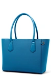 Dagne Dover Signature Classic Coated Canvas Tote - Blue In Pacific