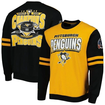 Mitchell & Ness Gold/black Pittsburgh Penguins 1992 Stanley Cup Champions Pullover Sweatshirt