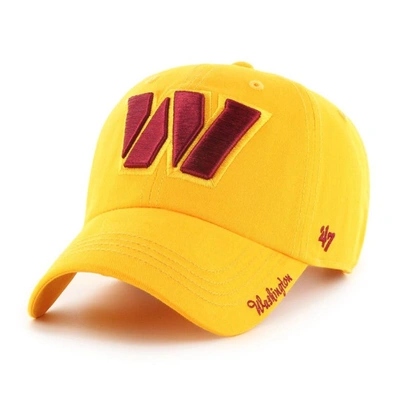 47 ' Gold Washington Commanders Miata Clean Up Secondary Logo Adjustable Hat