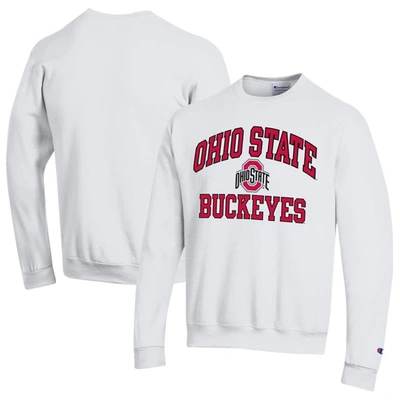 Champion White Ohio State Buckeyes High Motor Pullover Sweatshirt