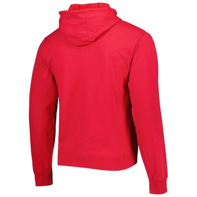 League Collegiate Wear Red Nebraska Huskers Arch Essential Fleece Pullover Hoodie In Scarlet