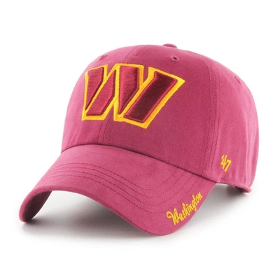 47 Brand '47 Burgundy Washington Commanders Miata Clean Up Primary Adjustable Hat