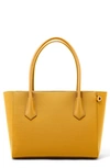 Dagne Dover Signature Legend Coated Canvas Tote - Yellow In Sol