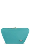 Kusshi Vacationer Makeup Bag In Sea Green/ Bright Orange