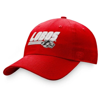 Top Of The World Red New Mexico Lobos Slice Adjustable Hat