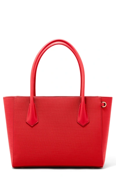 Dagne Dover Signature Legend Coated Canvas Tote - Red In Poppy