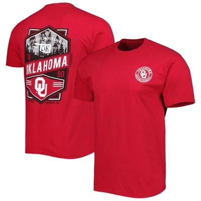 Great State Clothing Crimson Oklahoma Sooners Double Diamond Crest T-shirt