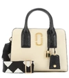 Marc Jacobs Big Shot Color Block Saffiano Leather Satchel In Cloud White Multi/gold