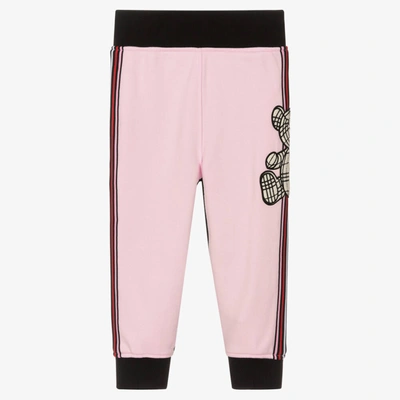 Burberry Kids' Girls Pink Thomas Bear Joggers