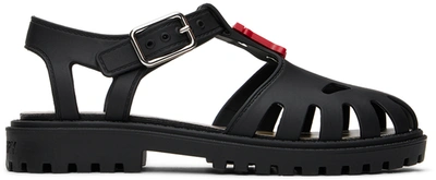 Burberry Black Rubber Sandals