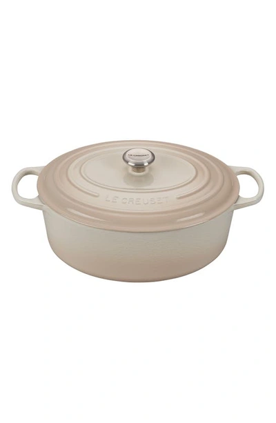 Le Creuset Signature 9 1/2 Quart Oval Enamel Cast Iron French/dutch Oven In Meringue