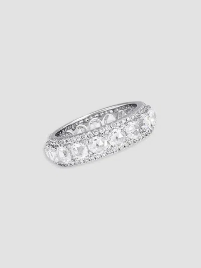64 Facets Women's Linear 18k White Gold & 2.35 Tcw Diamond Eternity Ring In Silver