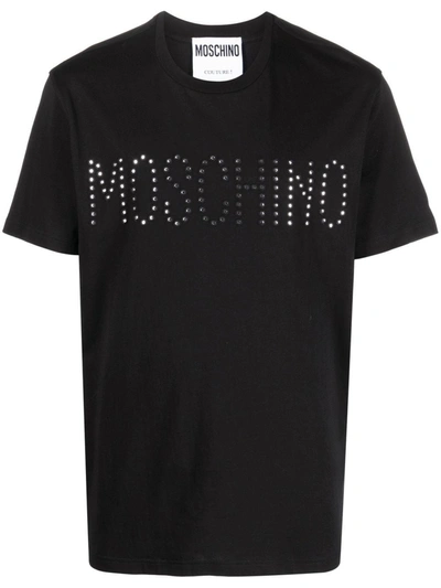 Moschino Studded Logo T-shirt In J1555