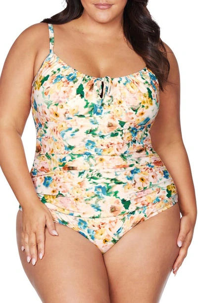 Artesands Plus Size Odette Degas One-piece Swimsuit In Multi