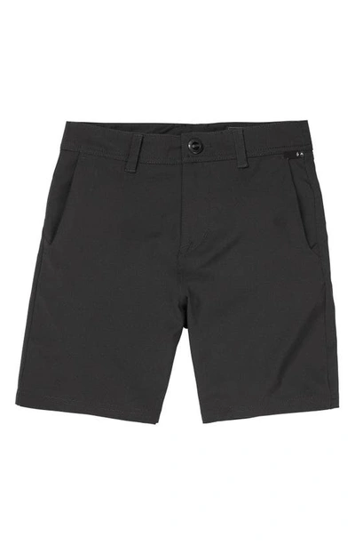 Volcom Kids' Cross Shred Static Shorts In Black Out