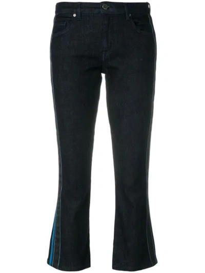 Victoria Victoria Beckham Flared Cropped Jeans In Black