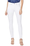 Nydj Ami Raw-edge Cuffed Ankle Skinny Jeans In Optic White