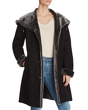 Maximilian Furs Lamb Shearling Button Coat - 100% Exclusive In Black ...
