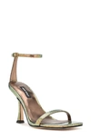 Nine West Yess Ankle Strap Sandal In Bronze