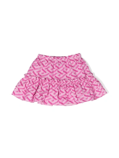 Versace , La Greca Baby Skirt, Pink, 6-9m
