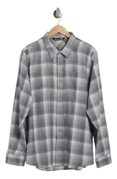 Travismathew Inland Long Sleeve Shirt In Heather Sleet