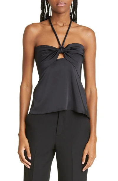 Anita Satin Halter Top In Black ModeSens