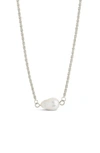 Sterling Forever Elyse Cultured Freshwater Pearl Pendant Necklace In Grey