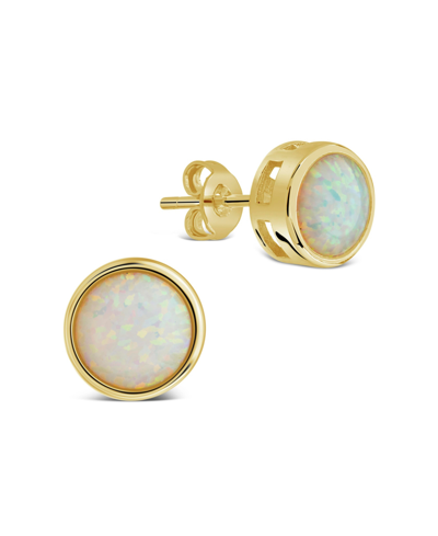 Sterling Forever Paxe Studs In Yellow